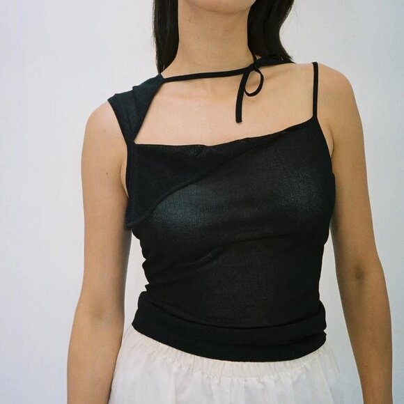 Maryam Nassir Zadeh Ivo top in black - Picture 1 of 5